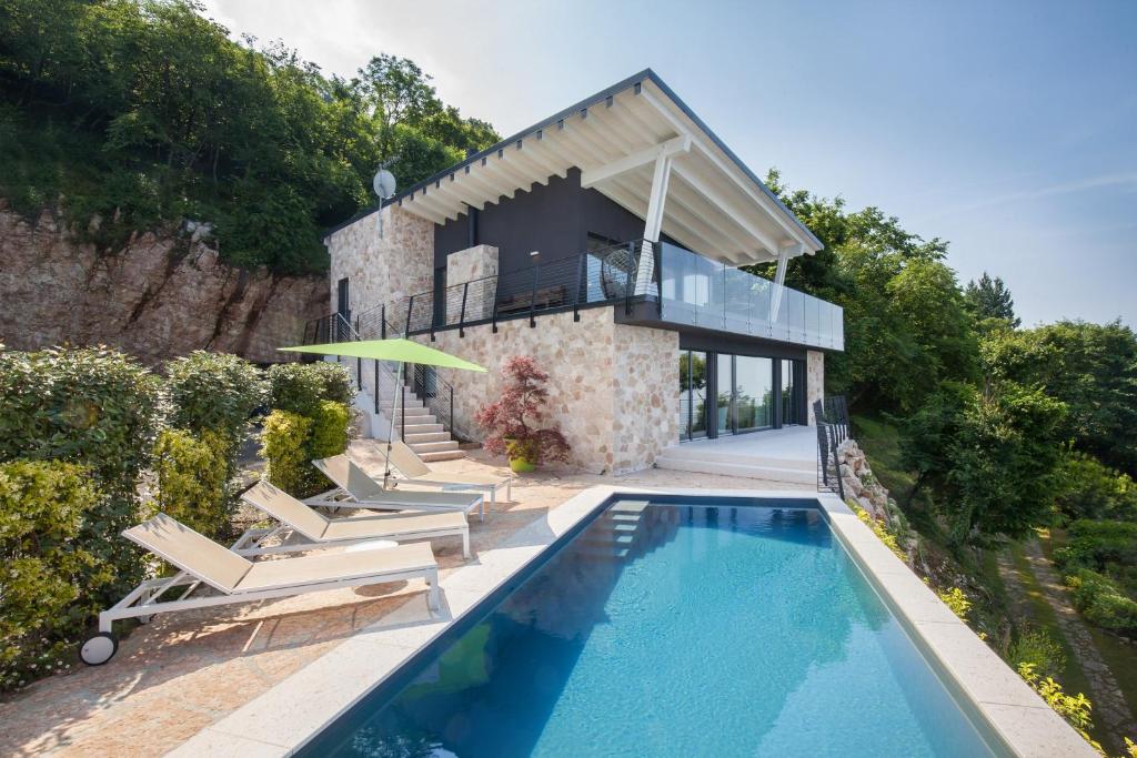 Only Adult Villa Montelago With Pool - holiday apartments in San Zeno di Montagna Lake Garda